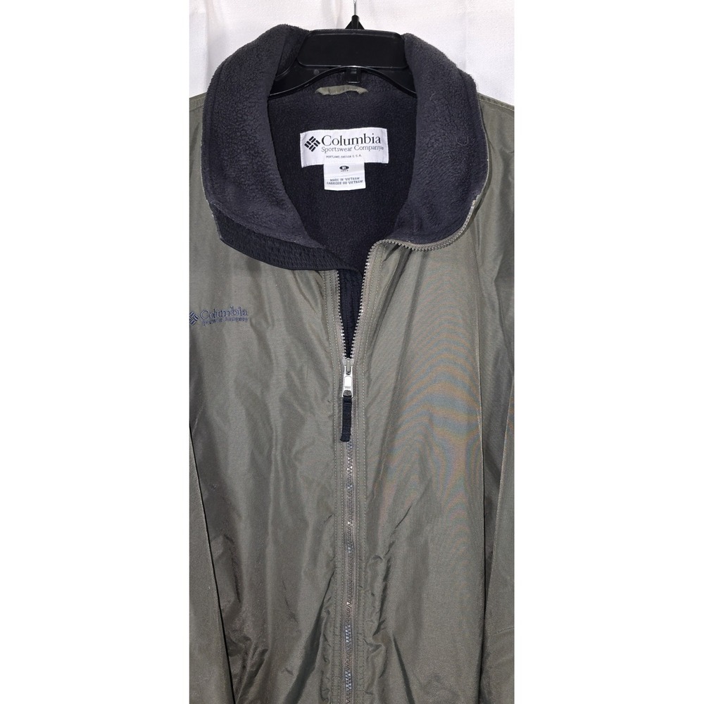 Columbia‎ Sportswear Mens XL Olive Green Fleece Lined Bomber Jacket WM5020